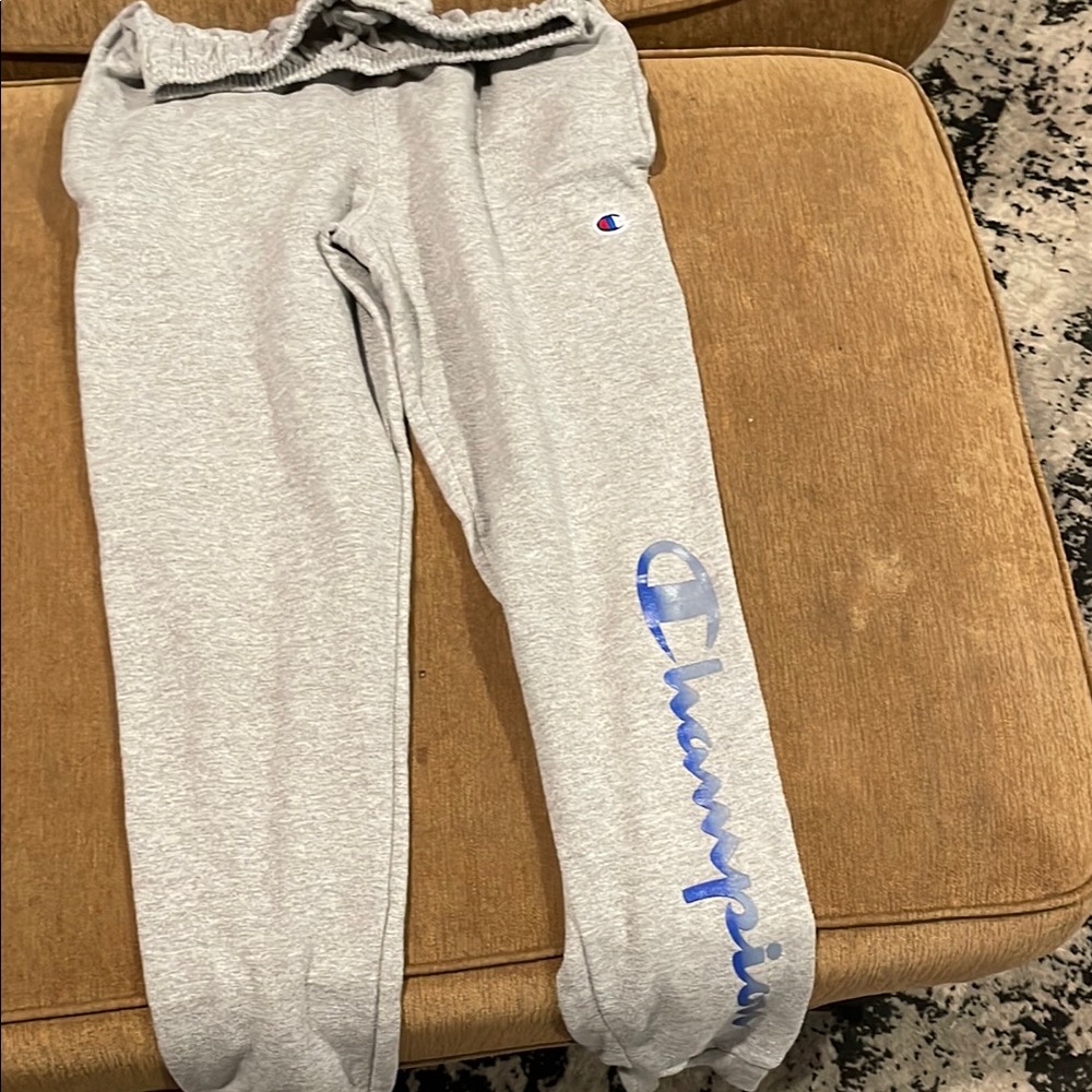 Champion Gray and Blue Joggers with Elastic Cuffs